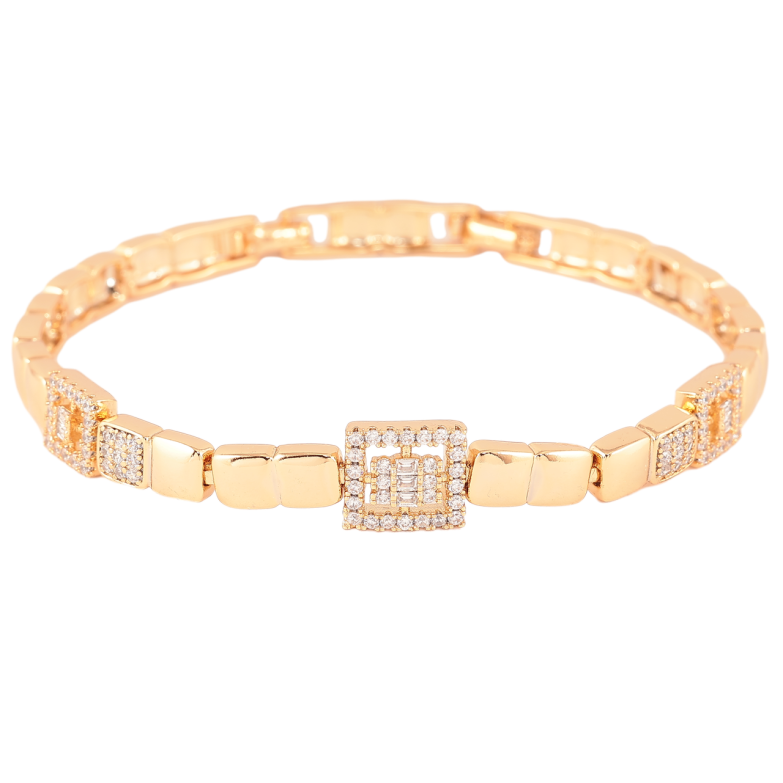 Браслет Xuping Позолота 18K Инкрустация цирконием длинна с доп. замком 17,19.5см х 5мм фото №1 Браслет Xuping Позолота 18K Инкрустация цирконием длинна с доп. замком 17,19.5см х 5мм фото №1