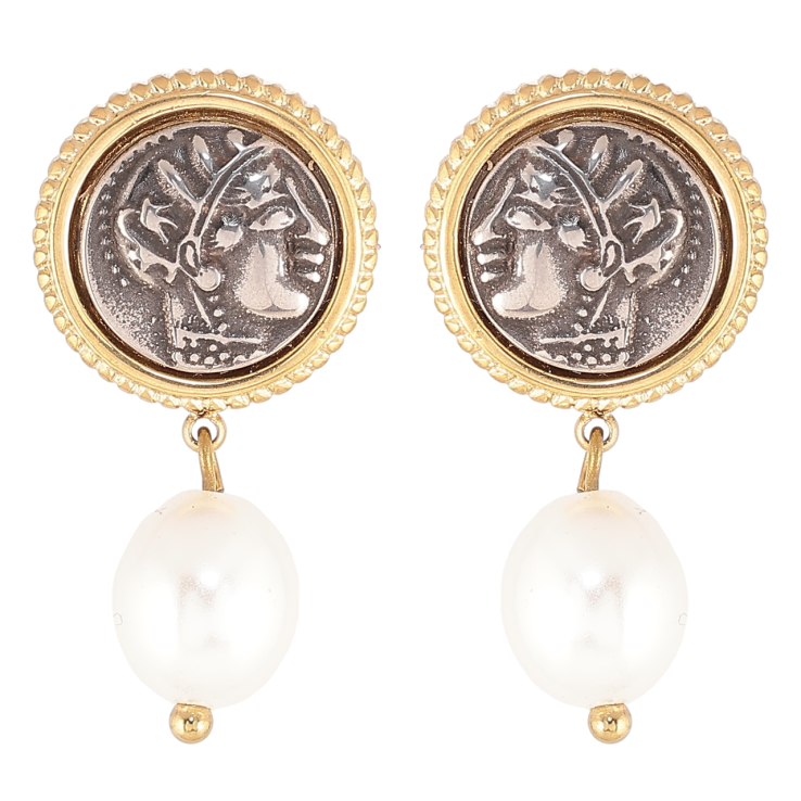 Сережки Xuping TTM Stainless Steel колір 14К пусети «Декоративні підвіски з перлинами» фото №23 Сережки Xuping TTM Stainless Steel колір 14К пусети «Декоративні підвіски з перлинами» фото №23