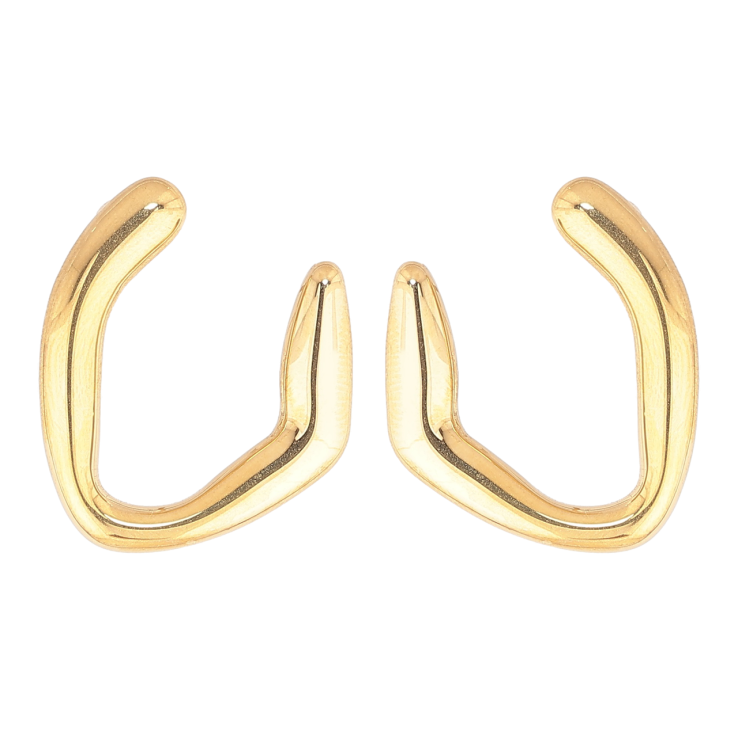 Сережки Xuping TTM Stainless Steel колір 14К пусети «Декоративний візерунок» фото №3 Сережки Xuping TTM Stainless Steel колір 14К пусети «Декоративний візерунок» фото №3