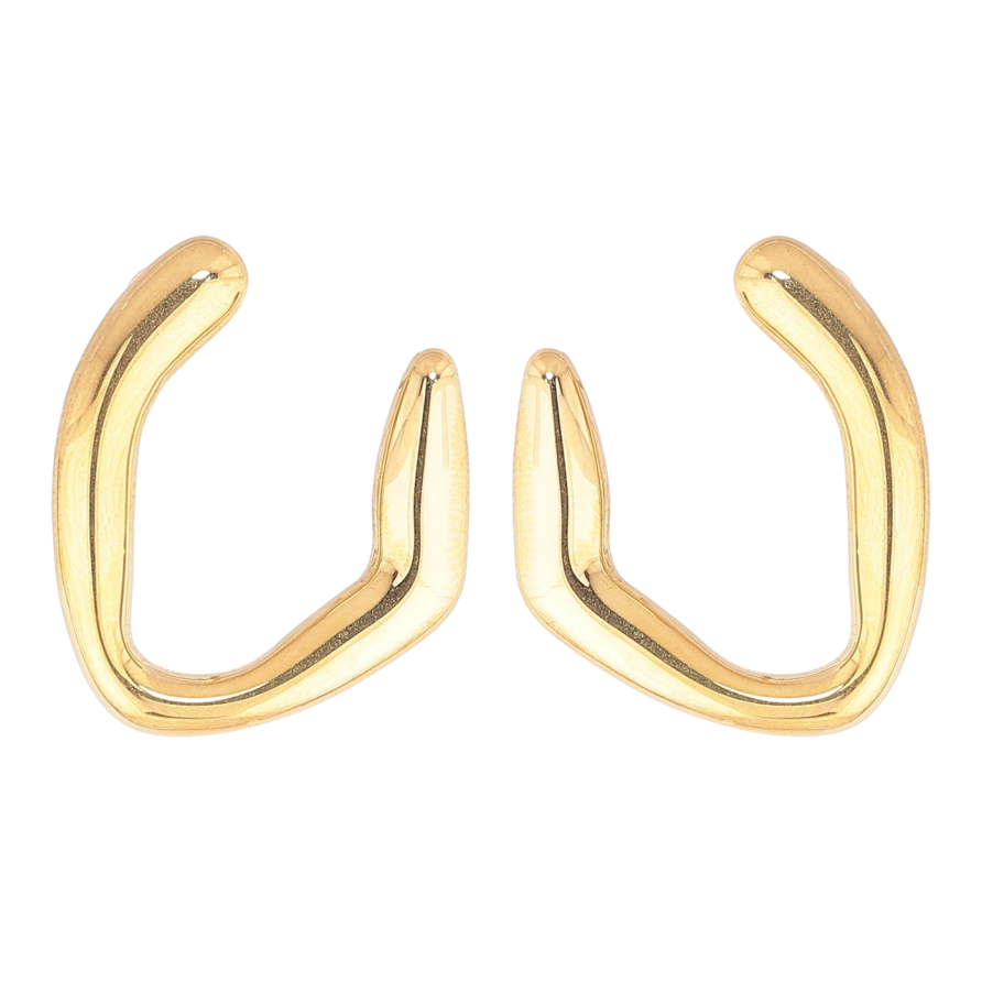 Серьги Xuping TTM Stainless Steel цвет 14К пусеты Декоративный узор фото №1