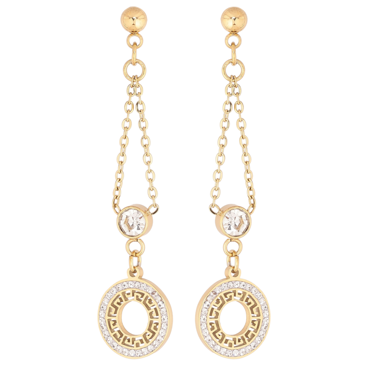 Сережки Xuping TTM Stainless Steel колір 14К пусети «Декоративні підвіски з кристалами» фото №24 Сережки Xuping TTM Stainless Steel колір 14К пусети «Декоративні підвіски з кристалами» фото №24