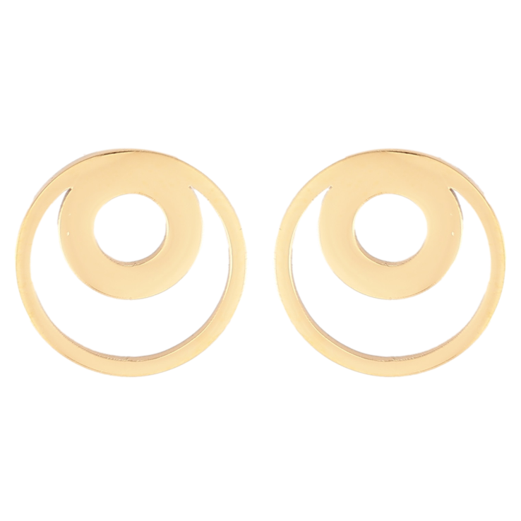 Сережки Xuping TTM Stainless Steel колір 14К пусети «Колечка» фото №11 Сережки Xuping TTM Stainless Steel колір 14К пусети «Колечка» фото №11