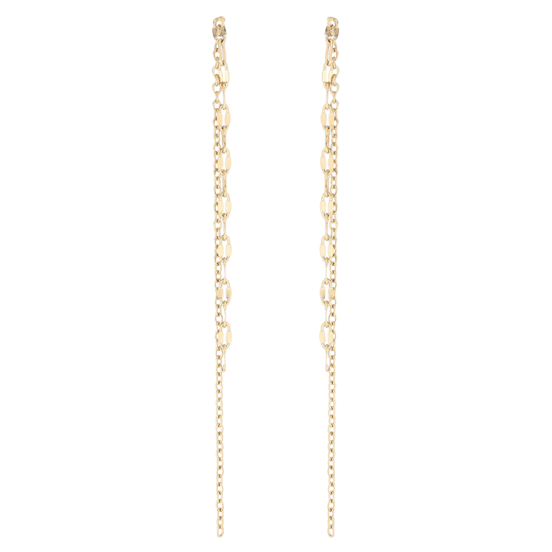 Сережки Xuping TTM Stainless Steel колір 14К пусети «Підвіски з ланцюжків» фото №1 Сережки Xuping TTM Stainless Steel колір 14К пусети «Підвіски з ланцюжків» фото №1