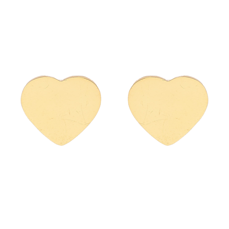 Серьги Xuping TTM Stainless Steel цвет 14К пусеты Сердечки фото №1