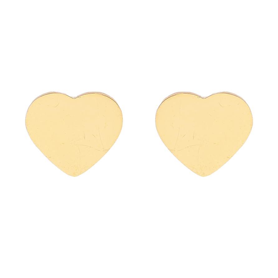 Серьги Xuping TTM Stainless Steel цвет 14К пусеты Сердечки фото №1