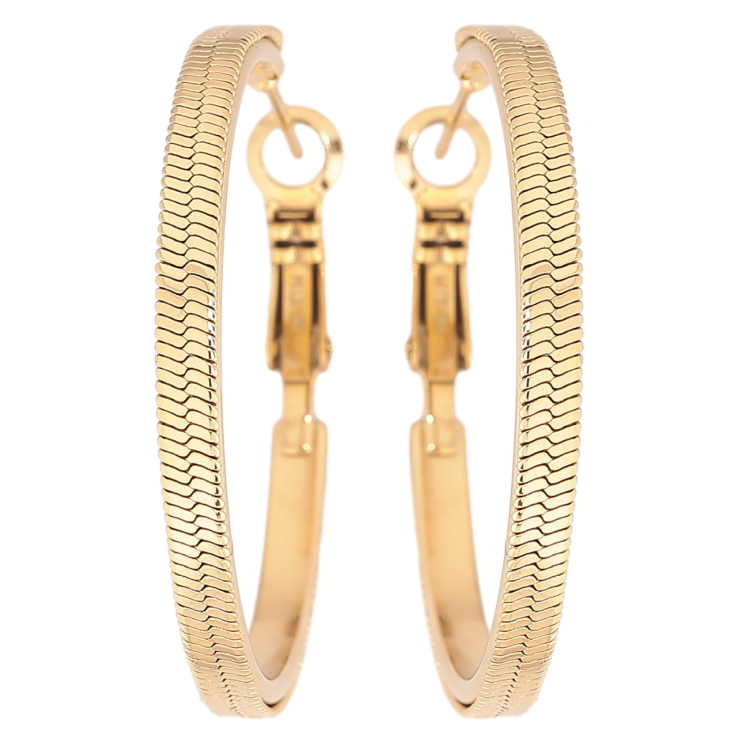 Сережки Xuping TTM Stainless Steel колір 14К кільця (конго) «Декоративний візерунок» ø 3,5 см фото №13 Сережки Xuping TTM Stainless Steel колір 14К кільця (конго) «Декоративний візерунок» ø 3,5 см фото №13