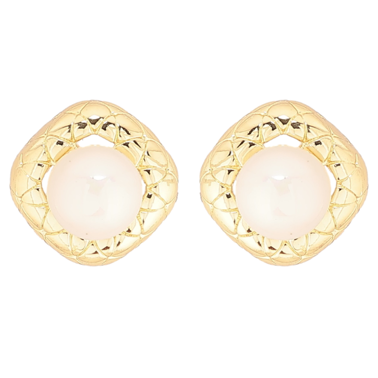 Серьги Xuping Позолота 14K пусеты Ромбовый узор с жемчужинами фото №23