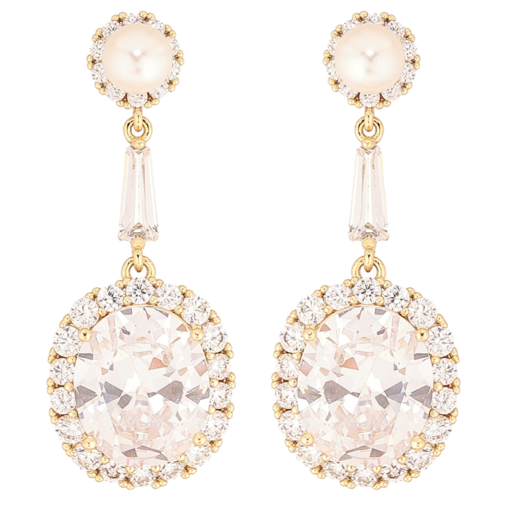 Серьги Xuping Позолота 14K пусеты Подвески с фианитами в обрамлении циркония фото №12