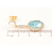 Серьги Xuping Позолота 14K пусеты Подвески с голубыми фианитами в обрамлении циркония фото №2