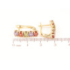 Серьги Xuping Позолота 14K английский замок Дорожки разноцветных кристаллов фото №2