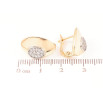 Серьги Xuping Позолота 18K + Родий английский замок Овалы с кристаллами фото №2