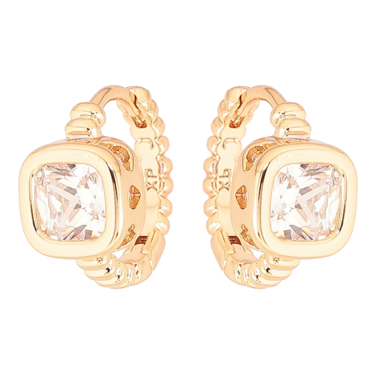 Сережки Xuping Позолота 18K колечка «Кристали» фото №9 Сережки Xuping Позолота 18K колечка «Кристали» фото №9