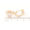 Сережки Xuping Позолота 18K колечка «Кристали» фото №2