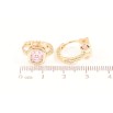 Сережки Xuping Позолота 18K колечка «Рожеві кристали» фото №2 Сережки Xuping Позолота 18K колечка «Рожеві кристали» фото №2