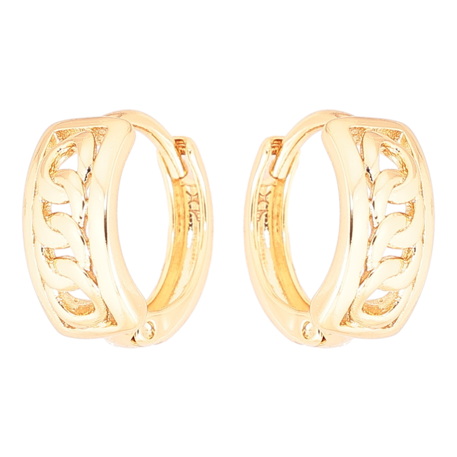 Сережки Xuping Позолота 18K колечка «Візерунок ланцюжок» фото №1