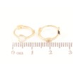 Серьги Xuping Позолота 18K колечки Сердечки с белой эмалью фото №2
