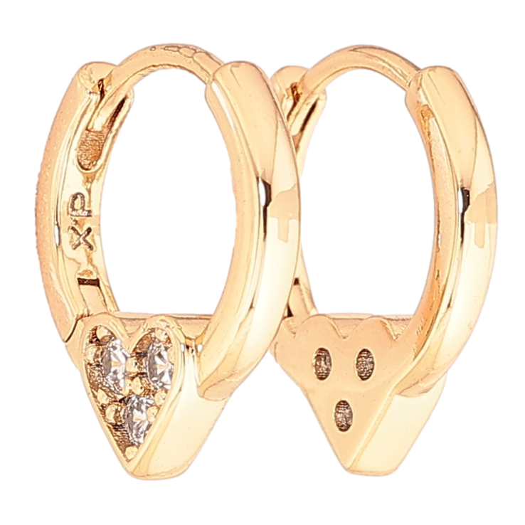 Сережки Xuping Позолота 18K колечка «Сердечка з кристалами» фото №15 Сережки Xuping Позолота 18K колечка «Сердечка з кристалами» фото №15