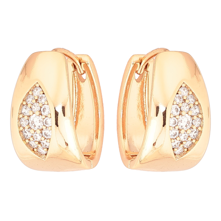 Сережки Xuping Позолота 18K колечка «Візерунок з кристалами» фото №24