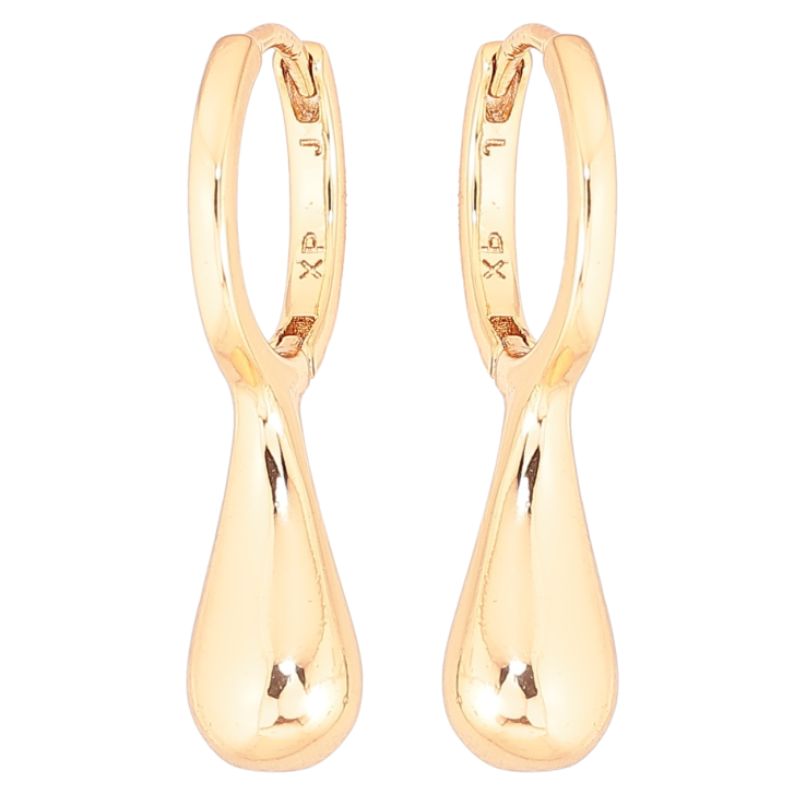 Сережки Xuping Позолота 18K колечка «Крапельки» фото №4 Сережки Xuping Позолота 18K колечка «Крапельки» фото №4
