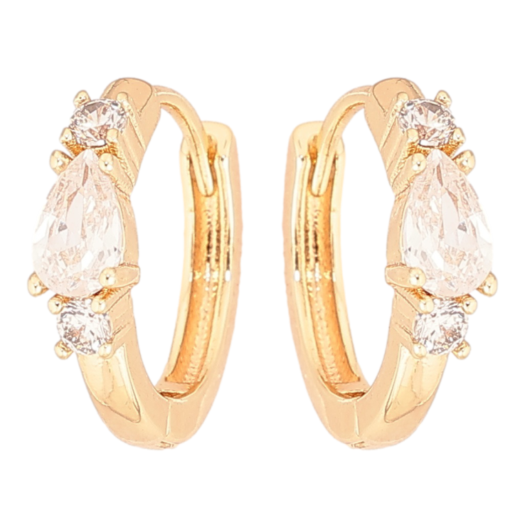 Сережки Xuping Позолота 18K колечка «Три кристали» фото №14 Сережки Xuping Позолота 18K колечка «Три кристали» фото №14