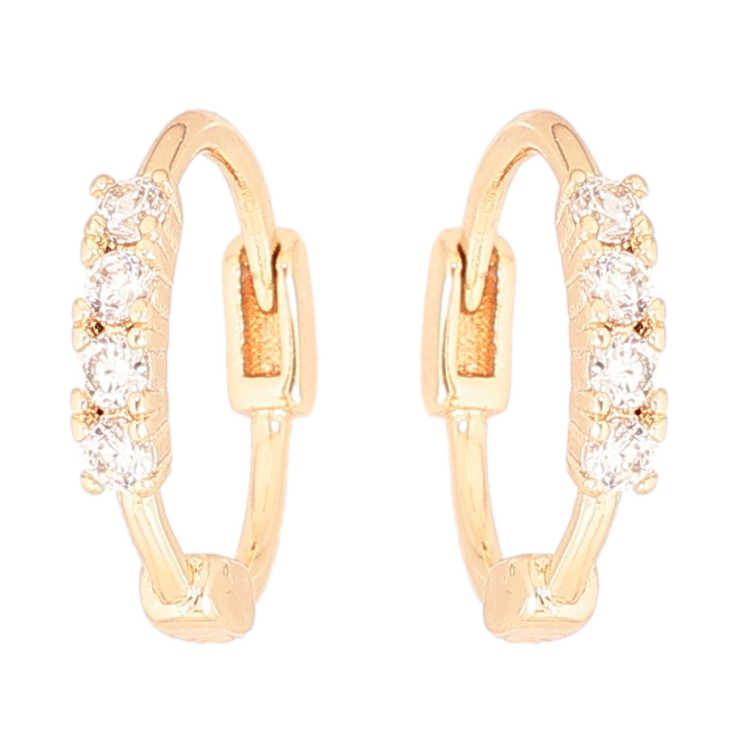 Сережки Xuping Позолота 18K колечка «Кристальні доріжки» фото №21 Сережки Xuping Позолота 18K колечка «Кристальні доріжки» фото №21