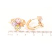 Сережки Xuping Позолота 18K колечка «Квіточки з різнокольорових кристалів» фото №2