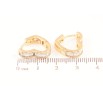 Сережки Xuping Позолота 18K колечка «Сердечка з доріжками кристалів» фото №2