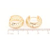 Сережки Xuping Позолота 18K колечка «Різьблений візерунок стільники» фото №2 Сережки Xuping Позолота 18K колечка «Різьблений візерунок стільники» фото №2