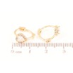 Сережки Xuping Позолота 18K колечка «Кристальні сердечка» фото №2