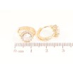 Сережки Xuping Позолота 18K колечка «Блиск кристалів» фото №2 Сережки Xuping Позолота 18K колечка «Блиск кристалів» фото №2