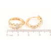 Сережки Xuping Позолота 18K колечка «Декоративний візерунок з кристалами» фото №2