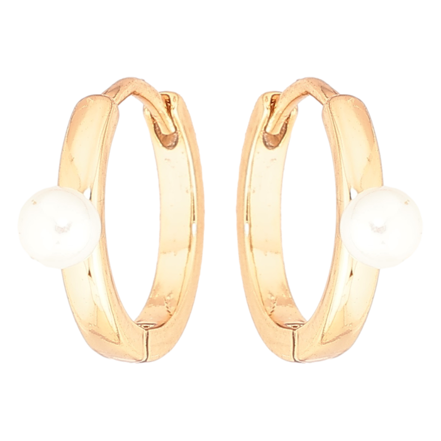 Серьги Xuping Позолота 18K колечки Узор с жемчужинами фото №1