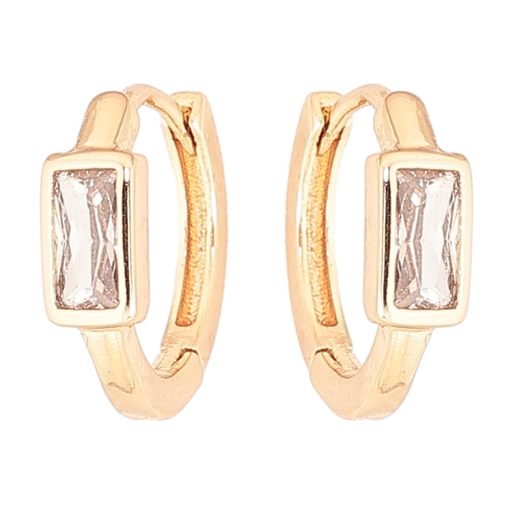 Сережки Xuping Позолота 18K колечка «Кришталеві вставки» фото №6 Сережки Xuping Позолота 18K колечка «Кришталеві вставки» фото №6