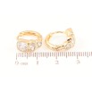 Сережки Xuping Позолота 18K колечка «Три кристали» фото №2