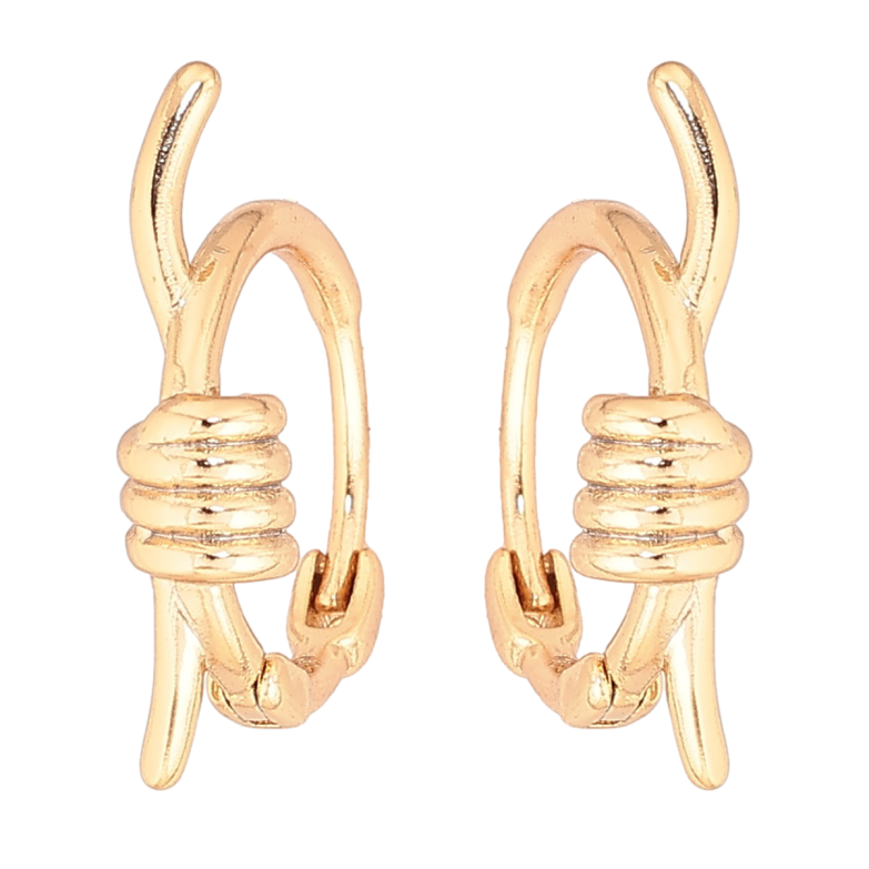 Серьги Xuping Позолота 18K колечки Узел фото №1 Серьги Xuping Позолота 18K колечки Узел фото №1