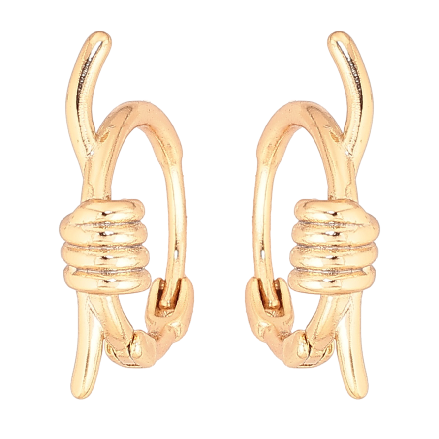 Сережки Xuping Позолота 18K колечка «Вузол» фото №1