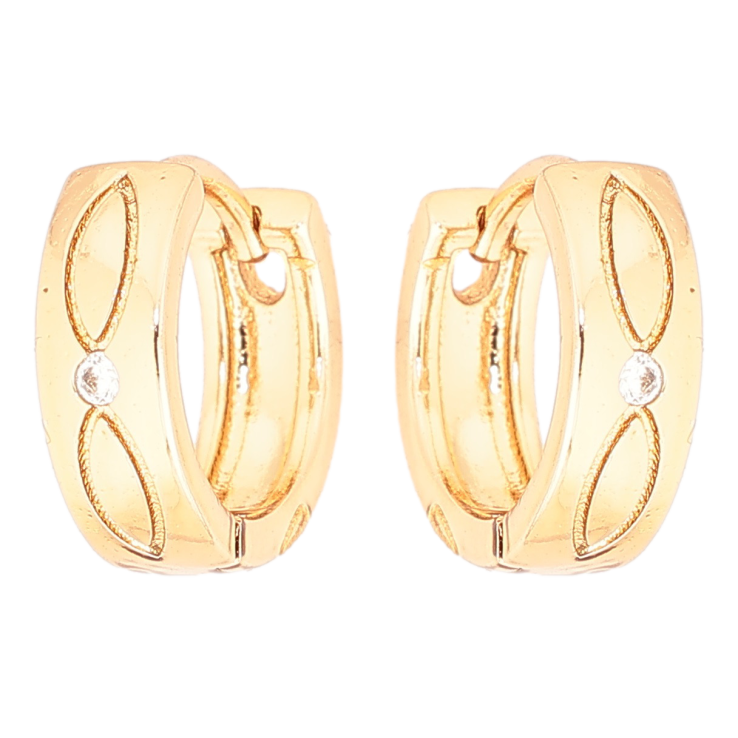 Сережки Xuping Позолота 18K колечка «Декоративний візерунок» фото №14