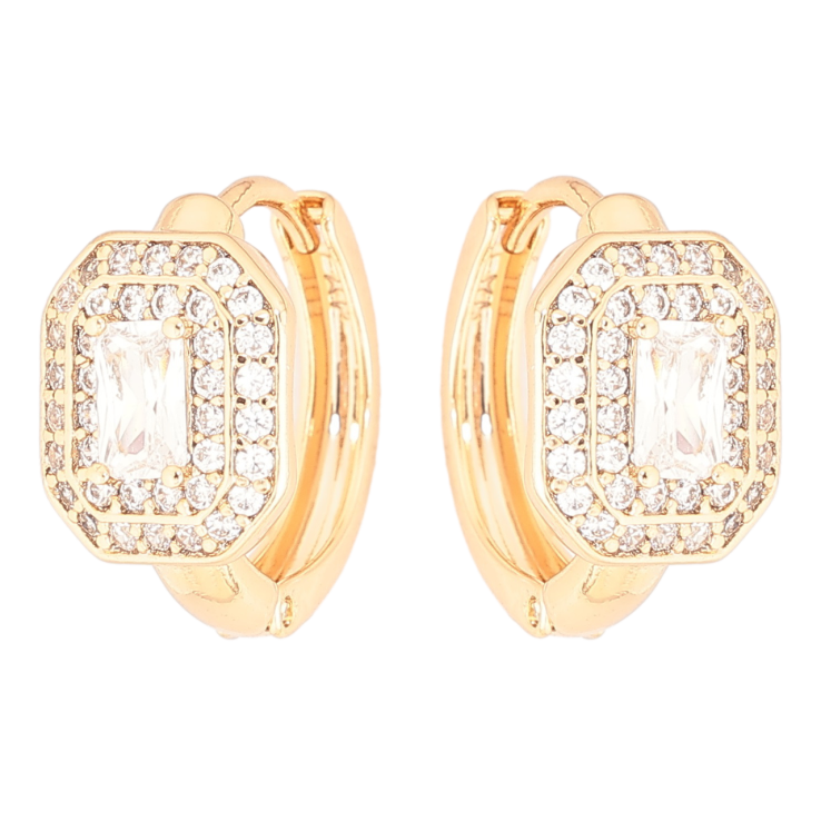 Сережки Xuping Позолота 18K колечка «Інкрустація кристалами» фото №15