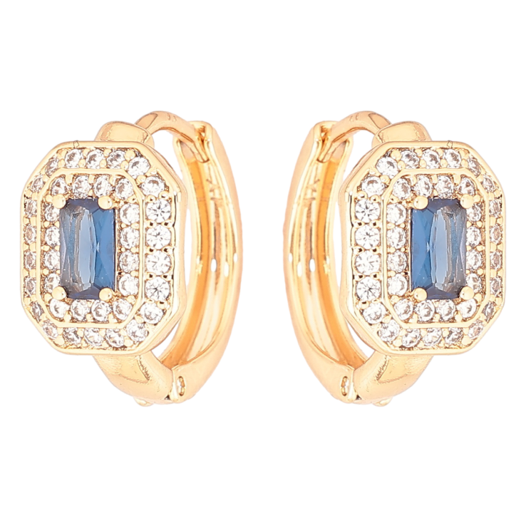 Сережки Xuping Позолота 18K колечка «Інкрустація кристалами» фото №13