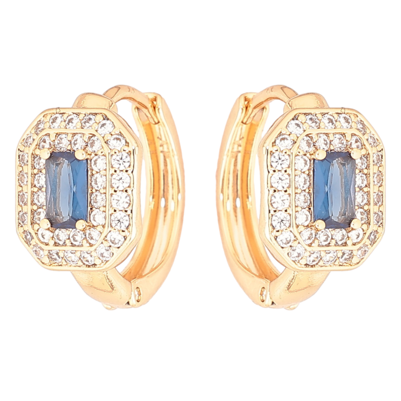 Серьги Xuping Позолота 18K колечки Инкрустация кристаллами фото №2 Серьги Xuping Позолота 18K колечки Инкрустация кристаллами фото №2