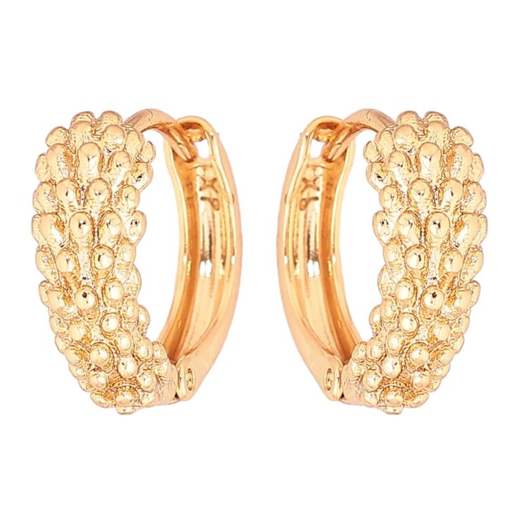 Сережки Xuping Позолота 18K колечка «Декоративний візерунок» фото №19 Сережки Xuping Позолота 18K колечка «Декоративний візерунок» фото №19