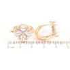Сережки Xuping Позолота 18K колечка «Кришталеві квіточки» фото №2