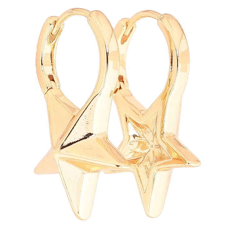 Серьги Xuping Позолота 18K колечки Звезды фото №7 Серьги Xuping Позолота 18K колечки Звезды фото №7