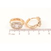Сережки Xuping Позолота 18K колечка «Кришталевий блиск» фото №2