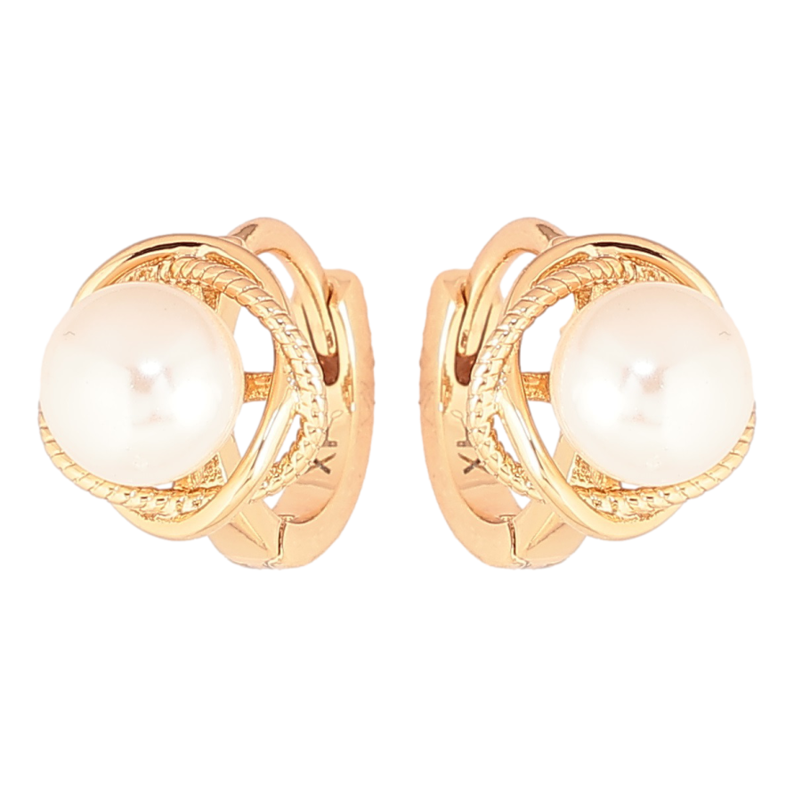 Сережки Xuping Позолота 18K колечка «Перлини» фото №1