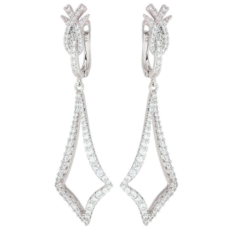 Сережки Xuping Родій англійський замок «Витончені підвіски» фото №1