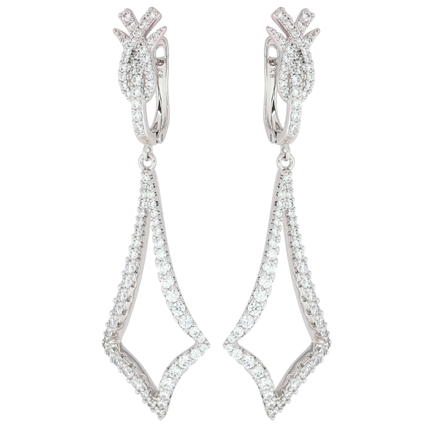 Серьги Xuping Родий английский замок Изящные подвески фото №1