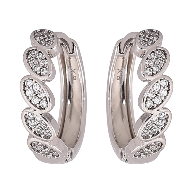 Сережки Xuping Родій колечка «Декоративний візерунок з кристалами» фото №23