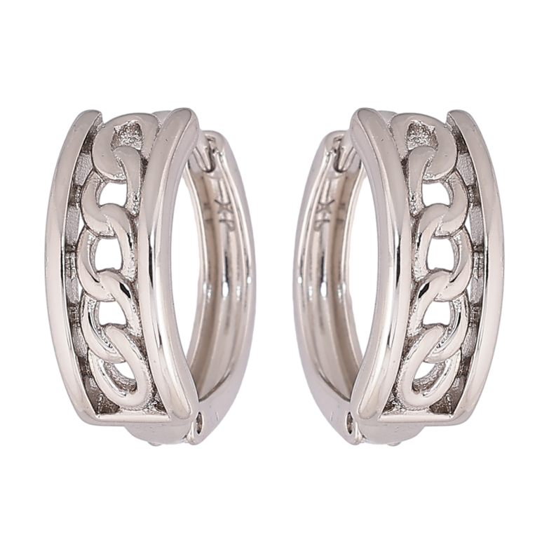 Сережки Xuping Родій колечка «Візерунок ланцюжок» фото №1