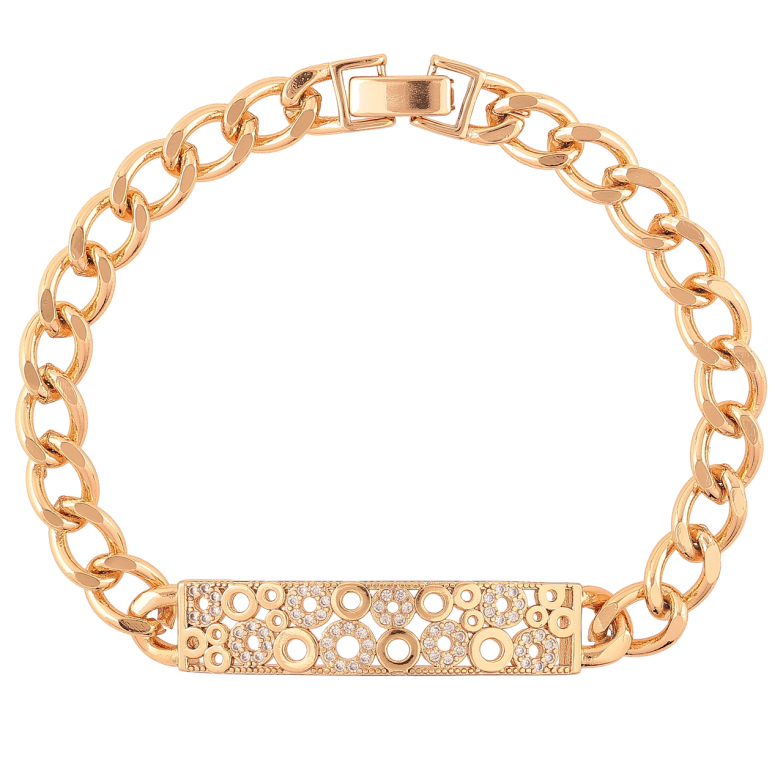 Браслет Xuping Позолота 18K Цепочка Панцирная с декоративной вставкой длина 20см х 7-9мм фото №1 Браслет Xuping Позолота 18K Цепочка Панцирная с декоративной вставкой длина 20см х 7-9мм фото №1